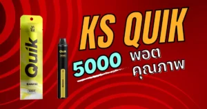KS Quik 5000 puff ราคาส่ง ขายถูกก็จริงแต่เป็นบุหรี่ไฟฟ้าที่คุ้มเกินราคา ยิ่งซื้อเยอะก็ยิ่งคุ้ม