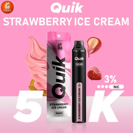 Ks Quik 5000 Puff Strawberry Ice Cream