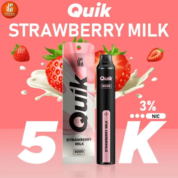 Ks Quik 5000 Puff Strawberry Milk